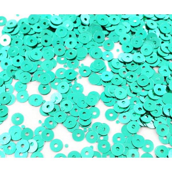 20g Métallisé Turquoise Vert Rond Plat Paillettes Confettis, Paillettes à Coudre Sur la Broche de la - Photo n°1
