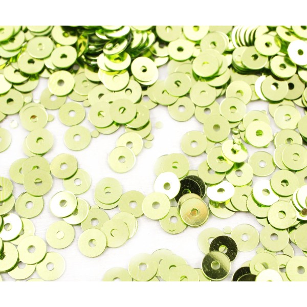 20g Olive Métallique Vert Rond Plat Paillettes Confettis, Paillettes à Coudre Sur la Broche de la Br - Photo n°1