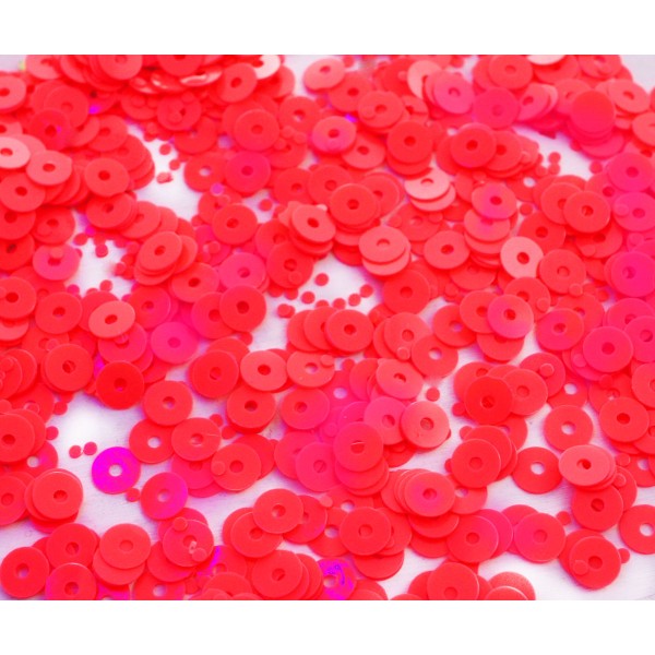 20g Opaque Rose Fushia UV Néon Rond Plat Paillettes Confettis, Paillettes à Coudre Sur la Broche de - Photo n°1