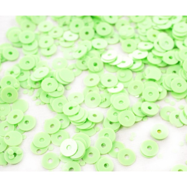 20g Opaque Bébé Vert Rond Plat Paillettes Confettis, Paillettes à Coudre Sur la Broche de la Broderi - Photo n°1