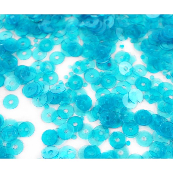 20g Turquoise Bleu Rond Plat Paillettes Confettis, Paillettes à Coudre Sur la Broche de la Broderie - Photo n°1