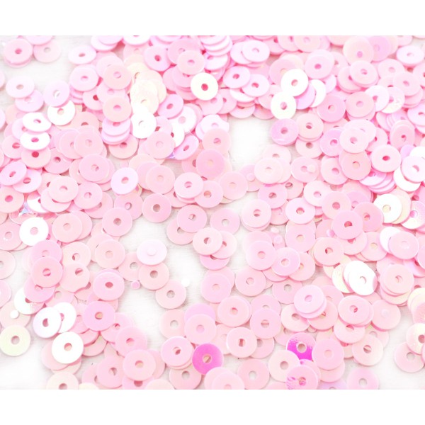 20g Bébé Rose AB Plate Ronde Paillettes Confettis, Paillettes à Coudre Sur la Broche de la Broderie - Photo n°1