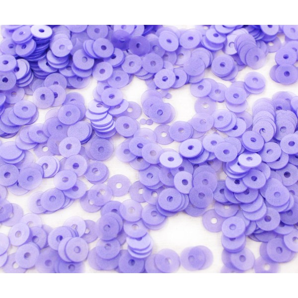 20g Mat Métallisé Violet clair Bleu Rond Plat Paillettes Confettis, Paillettes à Coudre Sur la Broch - Photo n°1
