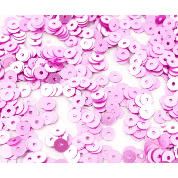 20g Mat Métallisé Rose Rond Plat Paillettes Confettis, Paillettes à Coudre Sur la Broche de la Brode - Photo n°1