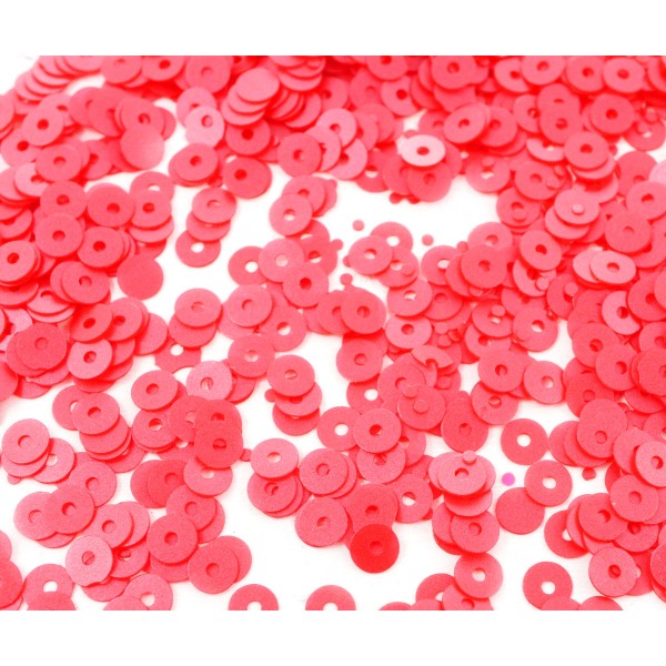 20g Mat Lumière Rouge Rond Plat Paillettes Confettis, Paillettes à Coudre Sur la Broche de la Broder - Photo n°1