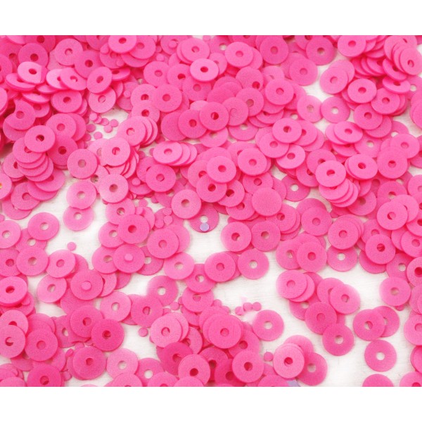 20g Mat Rose Rond Plat Paillettes Confettis, Paillettes à Coudre Sur la Broche de la Broderie 4mm, T - Photo n°1