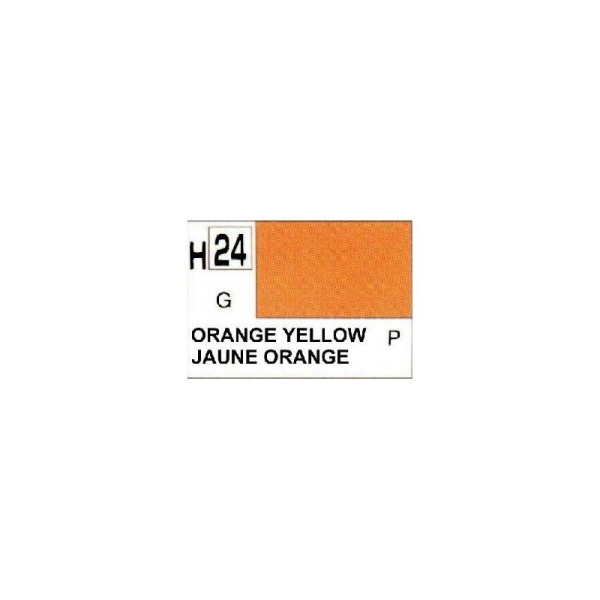 Jaune Orange Brillant  peinture acrylique 10 ml - Gunze H24 - Photo n°1