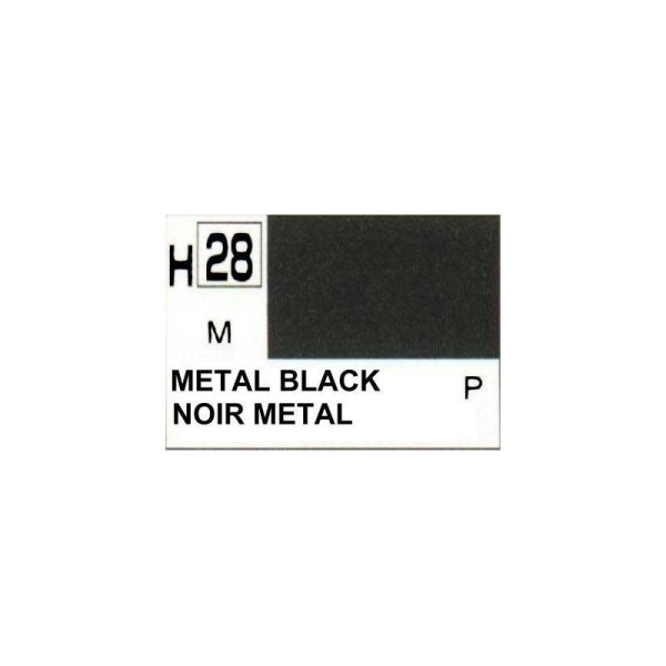 Noir Métallique  peinture acrylique 10 ml - Gunze H28 - Photo n°1