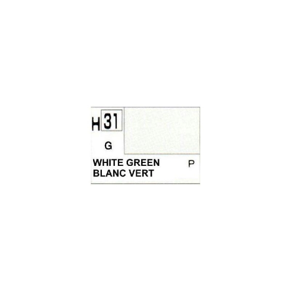 Blanc Vert Brillant  peinture acrylique 10 ml - Gunze H31 - Photo n°1