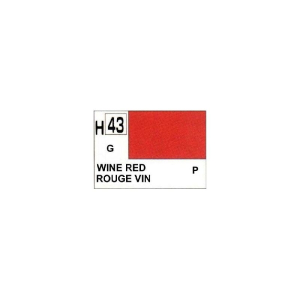 Rouge Vin Brillant peinture acrylique 10 ml - Gunze H43 - Photo n°1