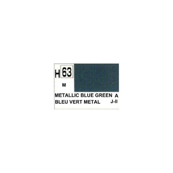 Bleu Vert Métallique peinture acrylique 10 ml - Gunze H63 - Photo n°1