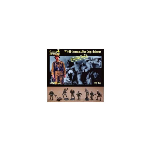 Figurines maquettes Infanterie Afrika Korps, 2ème GM - Echelle 1/72 - Photo n°1