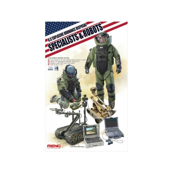 Maquette U.S. explosive ordonance disposal specialists and robots - Echelle 1/35 - Photo n°1