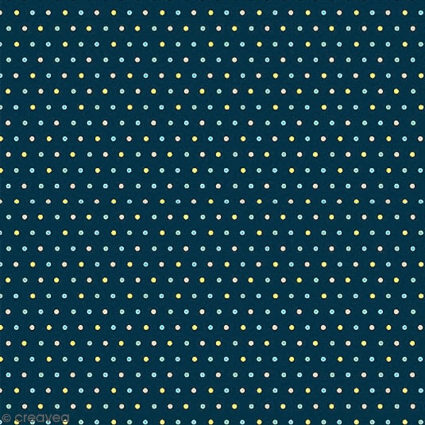 Grand coupon de tissu coton microfibre - Collection Amazonie - Pois - 300 x 160 cm - Photo n°1