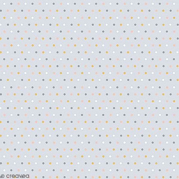 Grand coupon de tissu coton microfibre - Collection Menphis - Pois - 300 x 160 cm - Photo n°1
