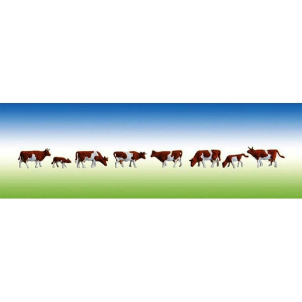 Vaches, tachetées de brun N  - Echelle N - Photo n°1