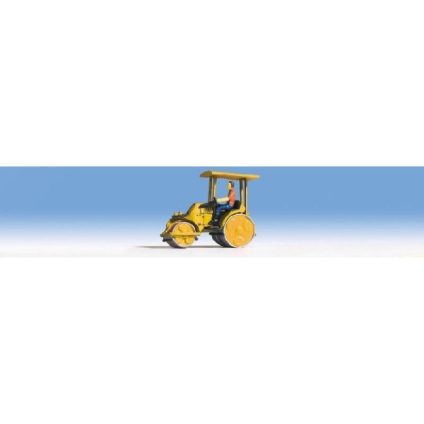 Rouleau compresseur, jaune  - Echelle HO - Photo n°1