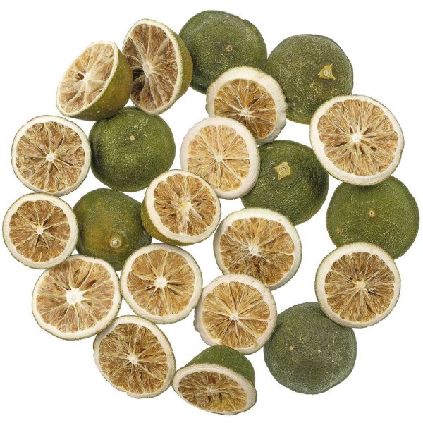 Demi citrons verts séchés déco - 100 grammes. - Photo n°1