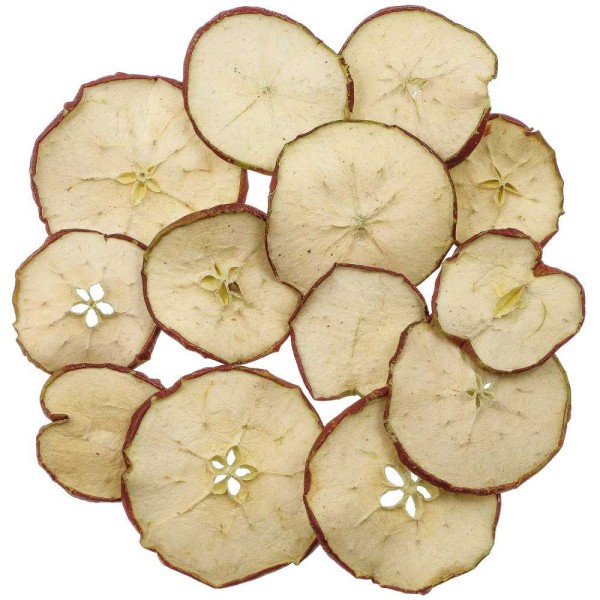 Tranches de pommes rouges séchées déco - 100 grammes. - Photo n°1
