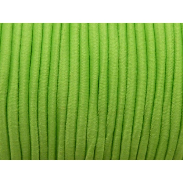 R-1m Fil Élastique 2mm De Couleur Vert Chartreuse - Photo n°1