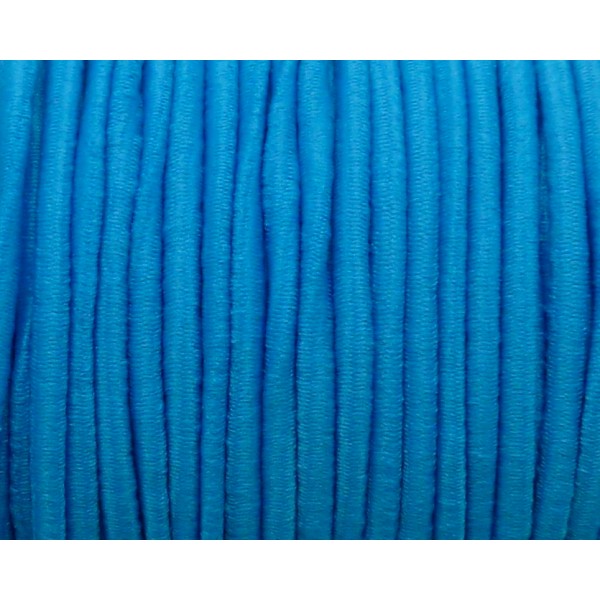 1m Fil Élastique 2mm De Couleur Bleu Vif - Photo n°1