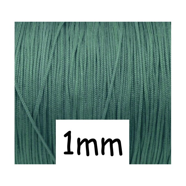 10m Fil De Jade 1mm De Couleur Vert Bleu Sarcelle - Idéal Noeud Coulissant - Wrap - Shamballa - Photo n°1