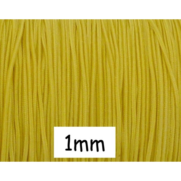 5m Fil Élastique 1mm De Couleur Jaune Citron 1mm - Photo n°1