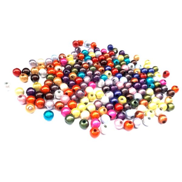 Perle miracle, 6mm, x 20 pcs, multicolore - Photo n°1