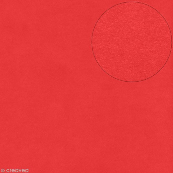 Papier Bazzill 30 x 30 cm - Lisse - Cherry Splash (Rouge cerise) - Photo n°1