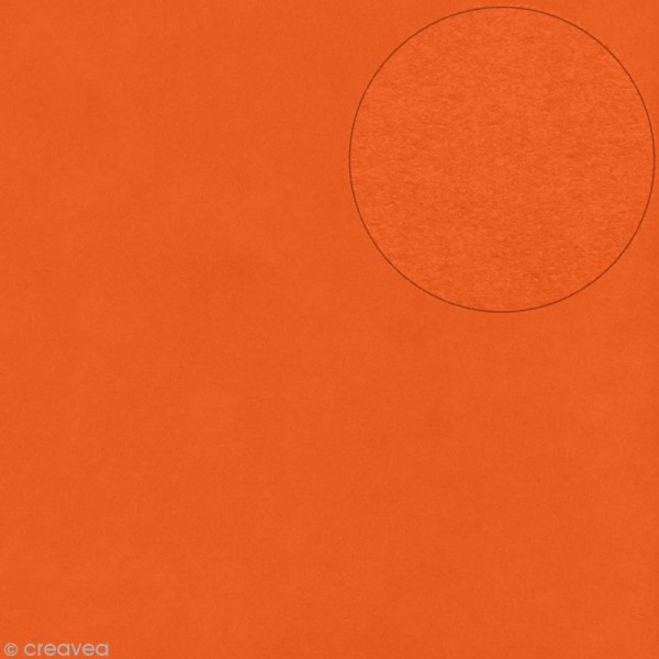 Papier Bazzill 30 x 30 cm - Lisse - Smoothies Tangerine (Orange) - Photo n°1