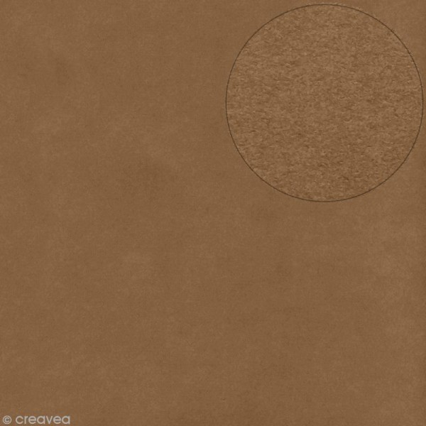 Papier Bazzill 30 x 30 cm - Lisse - Smoothies Milkshake (Marron chocolat) - Photo n°1