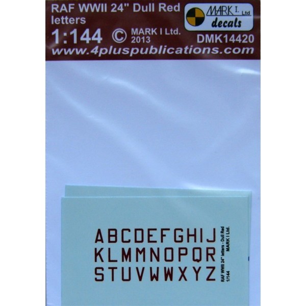 Décalcomanie Decals RAF WWII 24 Dull Red letters - Echelle 1/144 - Photo n°1