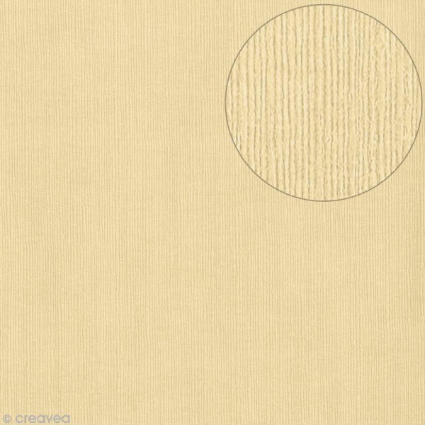 Papier scrapbooking Bazzill - Bamboo - Blanc crème - 30 x 30 cm - Photo n°1
