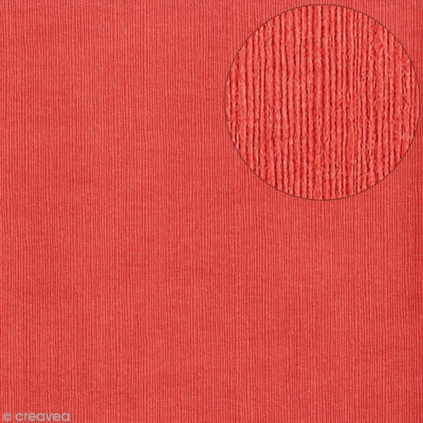 Papier scrapbooking Bazzill - Bamboo - Rouge - 30 x 30 cm - Photo n°1