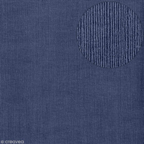 Papier scrapbooking Bazzill - Bamboo - Bleu marine - 30 x 30 cm - Photo n°1