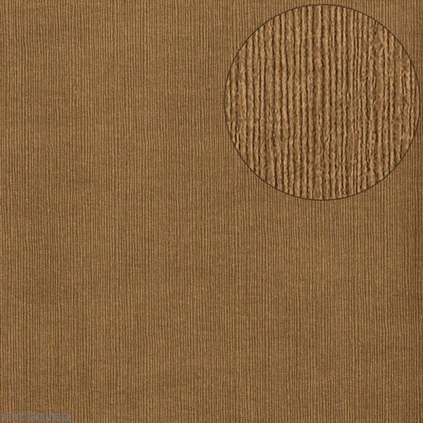 Papier scrapbooking Bazzill - Bamboo - Marron noix - 30 x 30 cm - Photo n°1