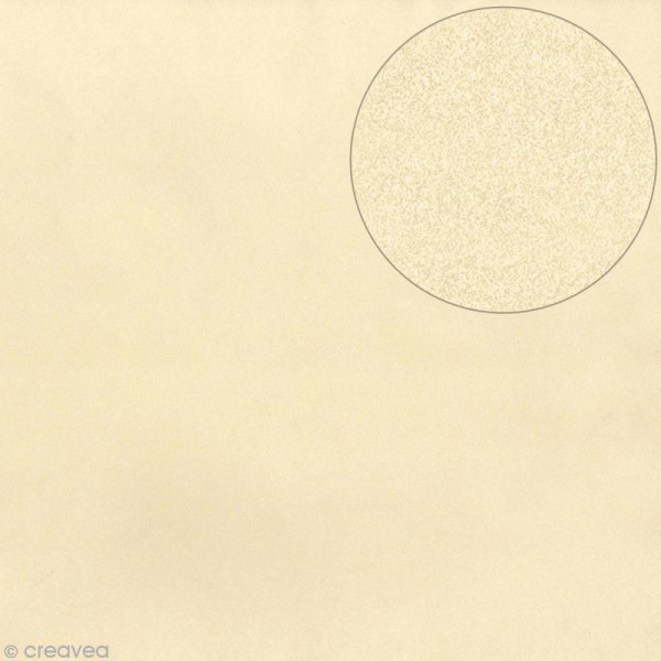 Papier scrapbooking Bazzill - Nature - Blanc crème - 30 x 30 cm - Photo n°1