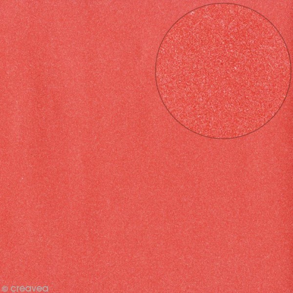 Papier scrapbooking Bazzill - Nature - Rouge - 30 x 30 cm - Photo n°1