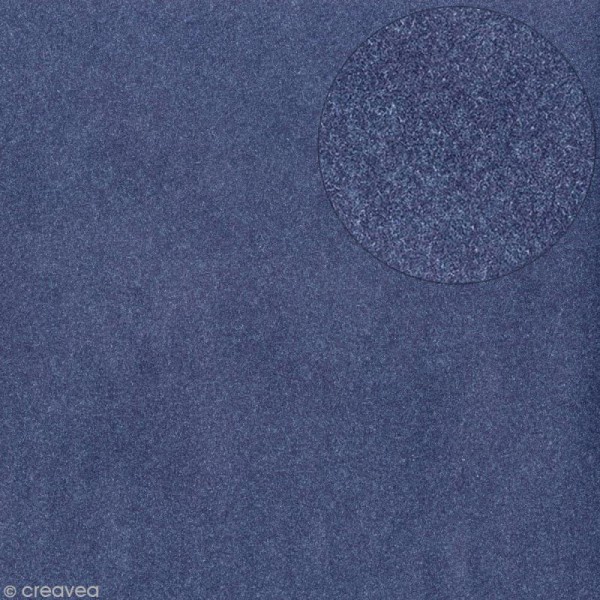 Papier scrapbooking Bazzill - Nature - Bleu marine - 30 x 30 cm - Photo n°1
