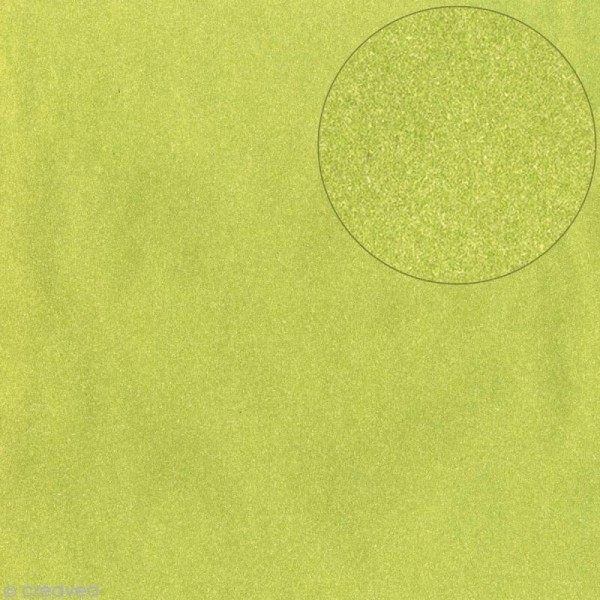 Papier scrapbooking Bazzill - Nature - Vert tilleul - 30 x 30 cm - Photo n°1