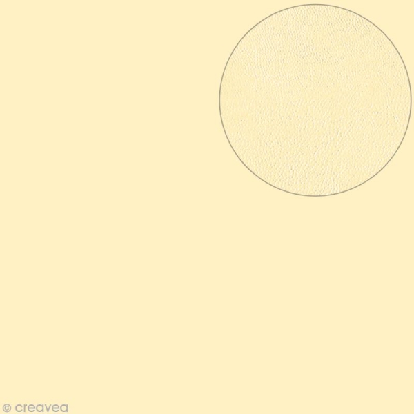 Papier scrapbooking Bazzill - Cuir fin - Blanc crème - 30 x 30 cm - Photo n°1