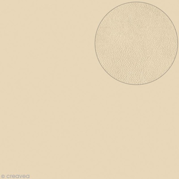 Papier scrapbooking Bazzill - Cuir fin - Beige - 30 x 30 cm - Photo n°1