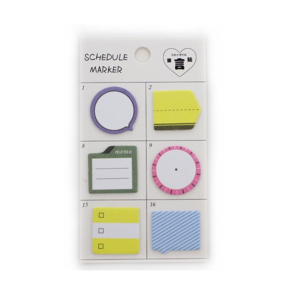 90pcs Vert Rose Bleu Japonais Agenda Planificateur d'Horaire Marqueur Memo Pad Sticky Notes Rappels - Photo n°1