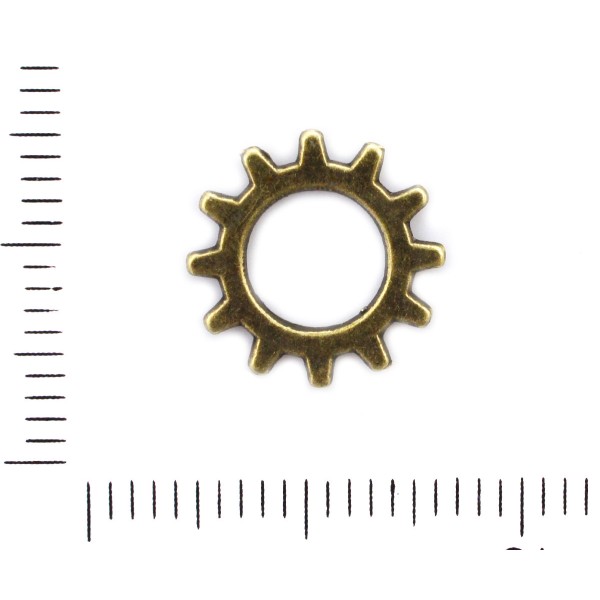 20pcs Bronze Antique Ton Rondelle d'Engrenages Steampunk Roue Pendentif Connecteur Pour Bracelets tc - Photo n°1
