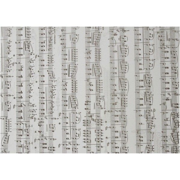 Papier parchemin avec notes de musique, A4 210x297 mm, 115 gr, 10 flles - Photo n°1