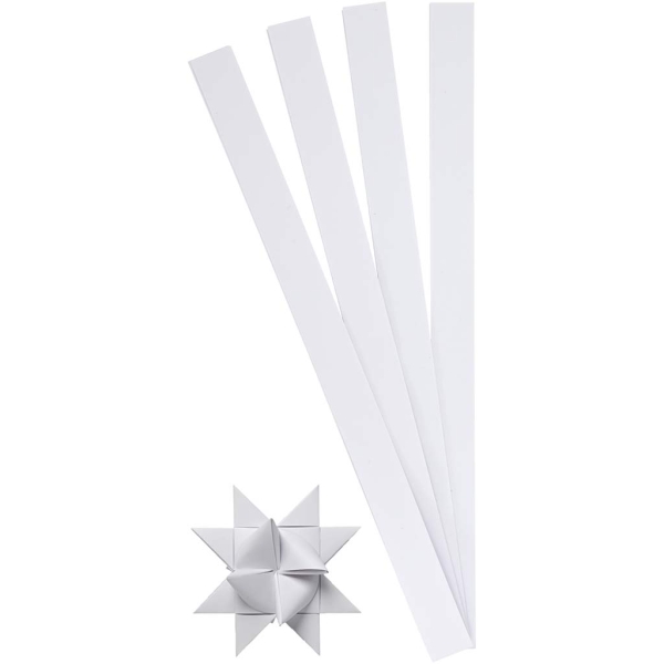 Kit de création d'étoile en papier - Blanc - 6,5 cm - 100 pcs - Photo n°1
