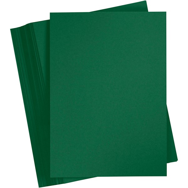 Carton coloré, A6 10,5x15 cm, vert sapin, 100 feuille