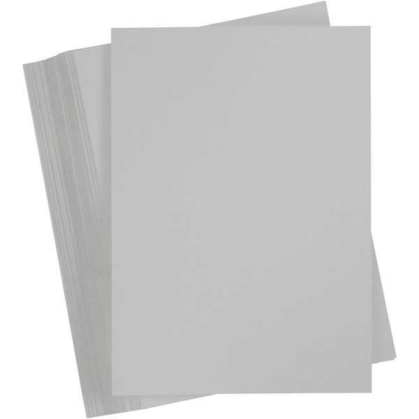 Carton coloré, A6 10,5x15 cm, gris acier, 100 feuille - Papier