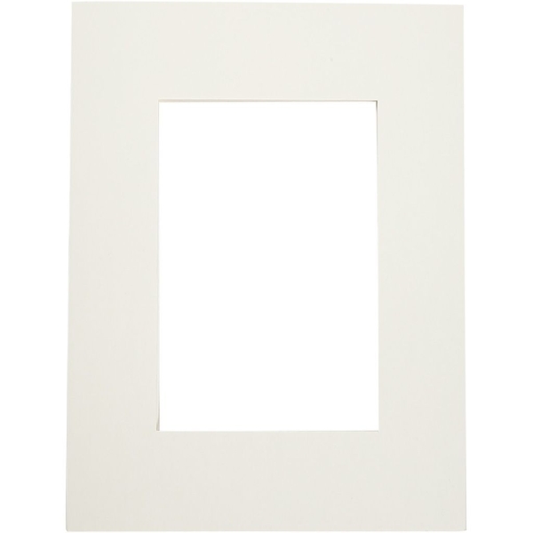 Passe-partout de luxe, dim. 18x24 cm, blanc cassé, 5 pièce - Photo n°1