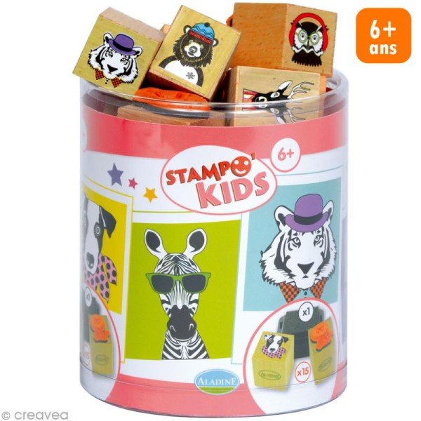 Kit 15 tampons bois Stampo'kids - Accessoires animaux - Photo n°1